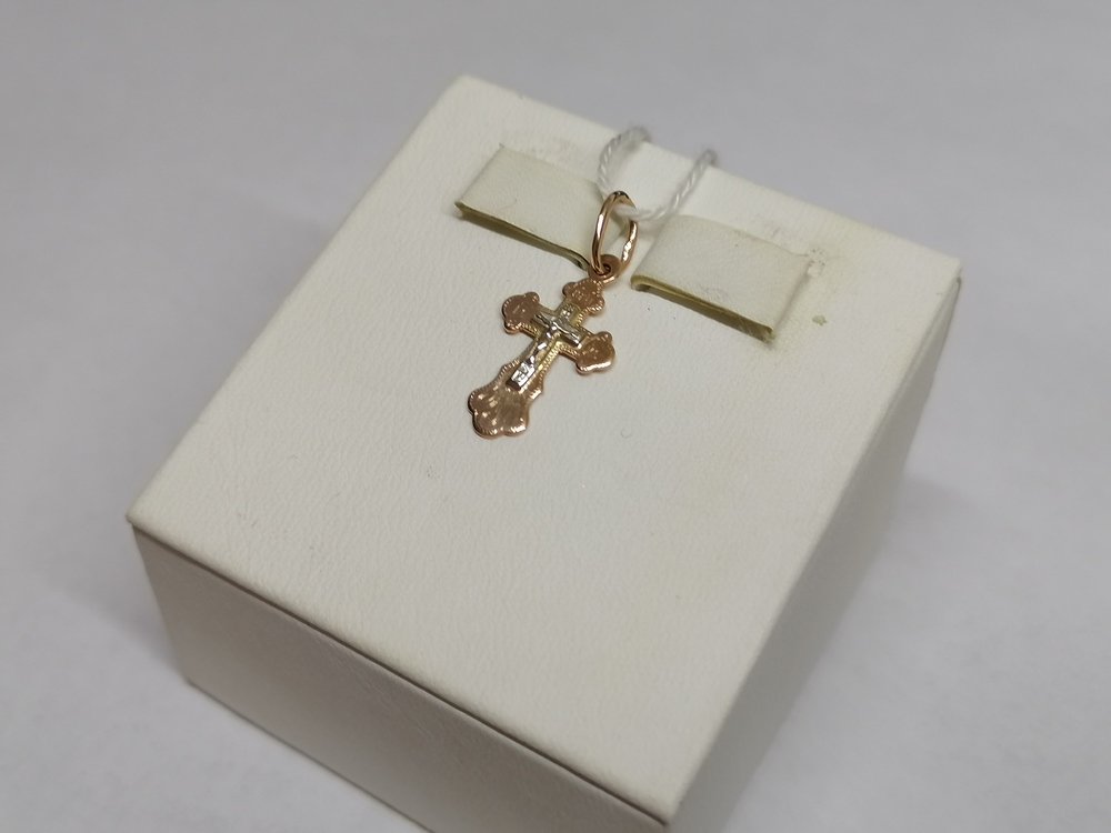 ПОДКБК585 ПОДВЕСКА КРЕСТ БЕЗ КАМНЯ (Au 585)