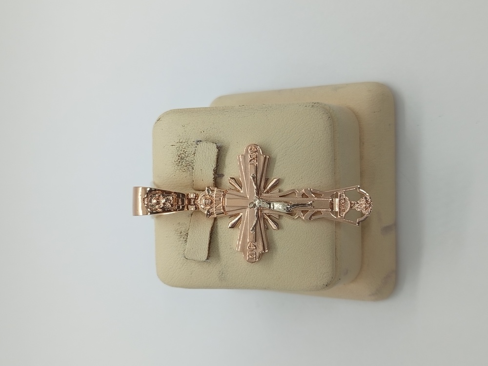 ПОДКБК585 ПОДВЕСКА КРЕСТ БЕЗ КАМНЯ (Au 585)