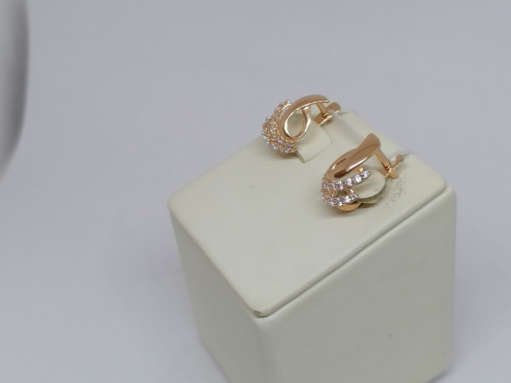 СКМИ585 СЕРЬГИ С КАМНЯМИ (Au 585)