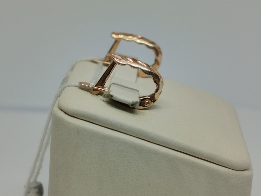 СБКМ585 СЕРЬГИ БЕЗ КАМНЯ (Au 585)