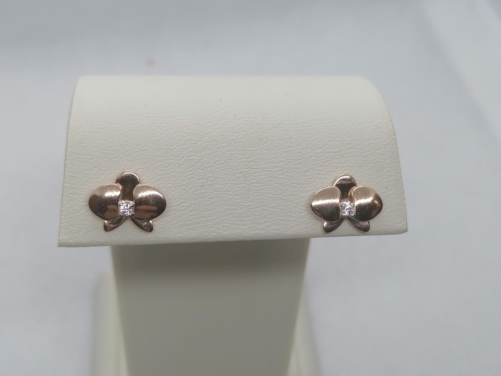 СЕРЬГИ ПУСЕТЫ с камнем (Au 585)