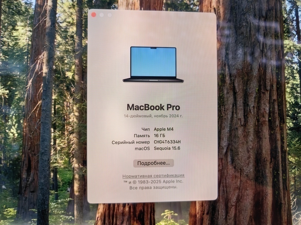 Ноутбук Apple Macbook Pro 14 M4 16/1 tb  (A3112)