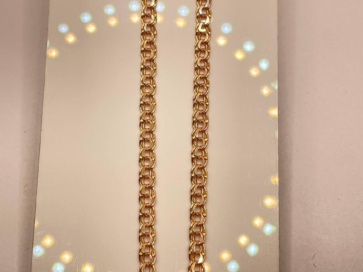 570005021 ЦЕПЬ ПУСТОТЕЛАЯ Бисмарк (Au 585)