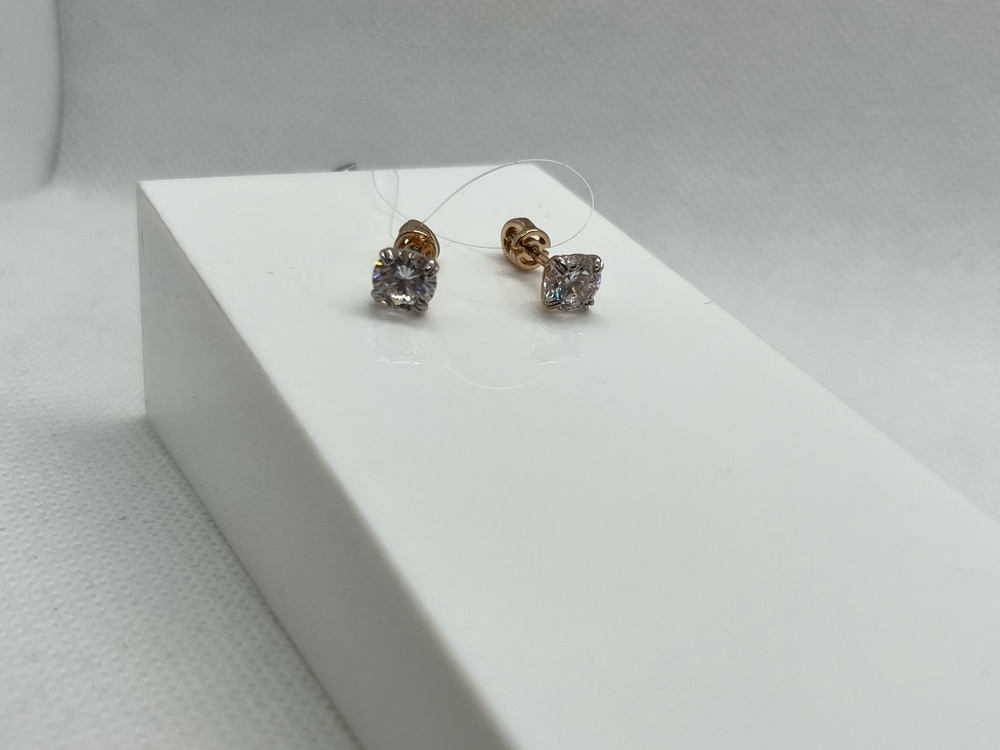 СЕРЬГИ С КАМНЕМ (Au 585)