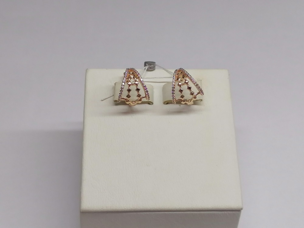 СКМИ585 СЕРЬГИ С КАМНЯМИ (Au 585)