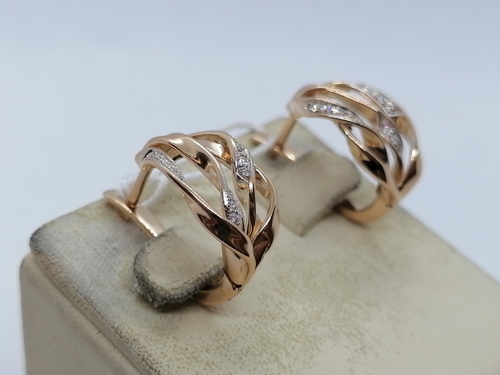 СКМИ585 СЕРЬГИ С КАМНЯМИ (Au 585)