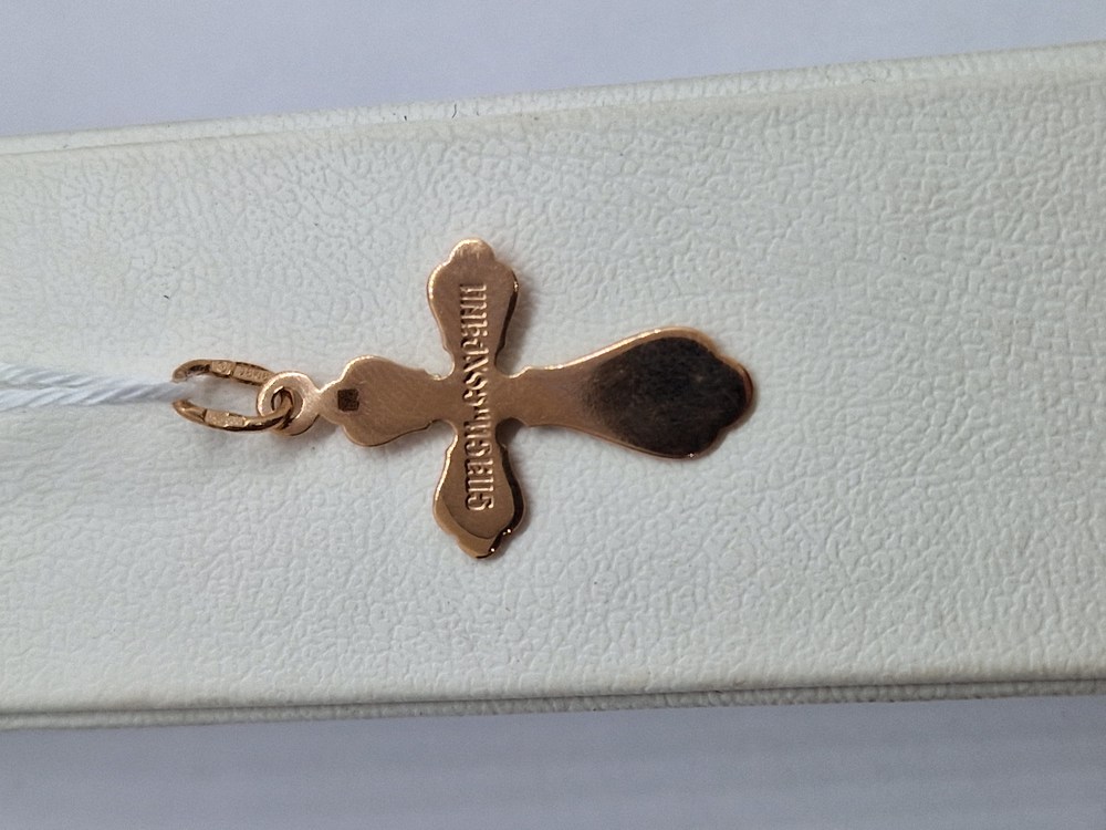 ПОДКБК585 ПОДВЕСКА КРЕСТ БЕЗ КАМНЯ (Au 585)