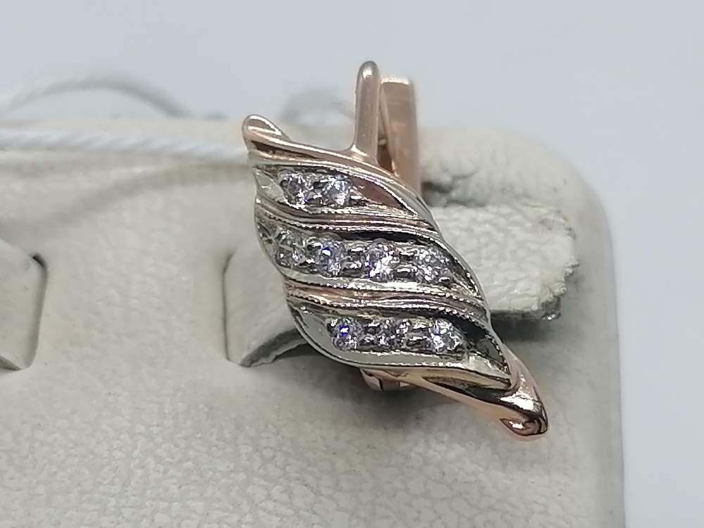 СКМИ585 СЕРЬГИ С КАМНЯМИ (Au 585)