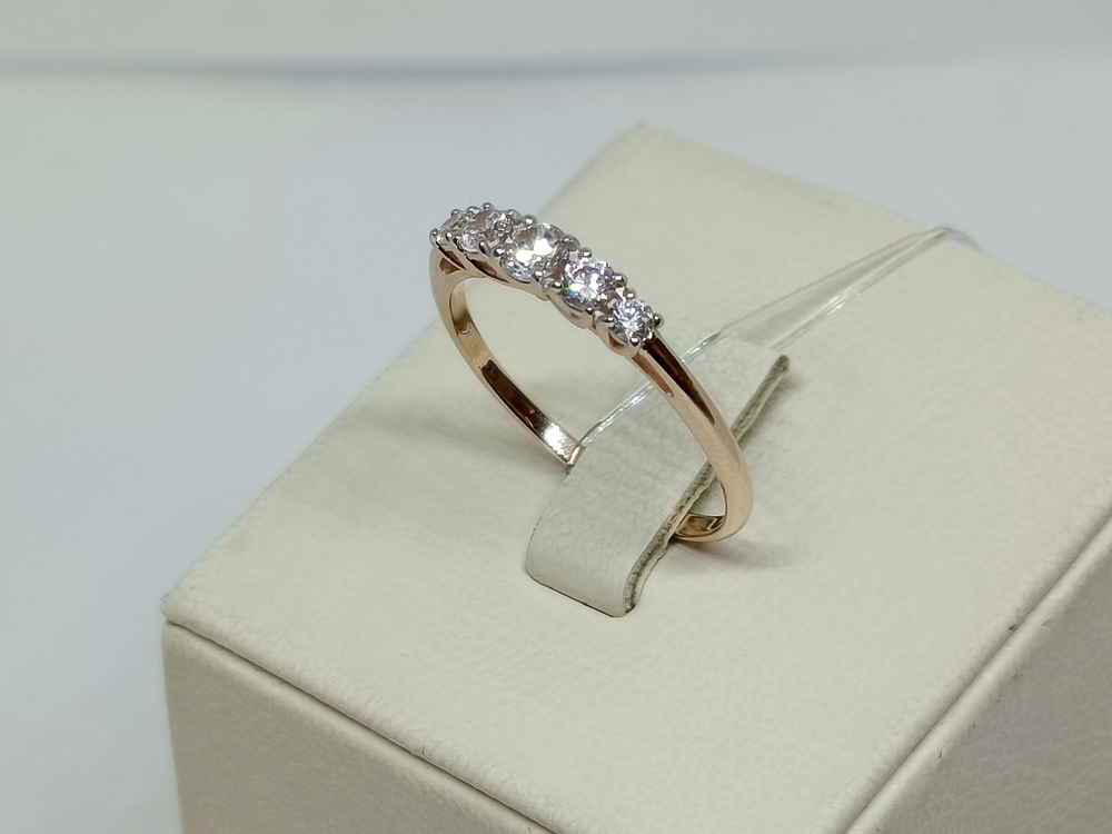 КОЛЬЦО С КАМНЯМИ (Au 585)