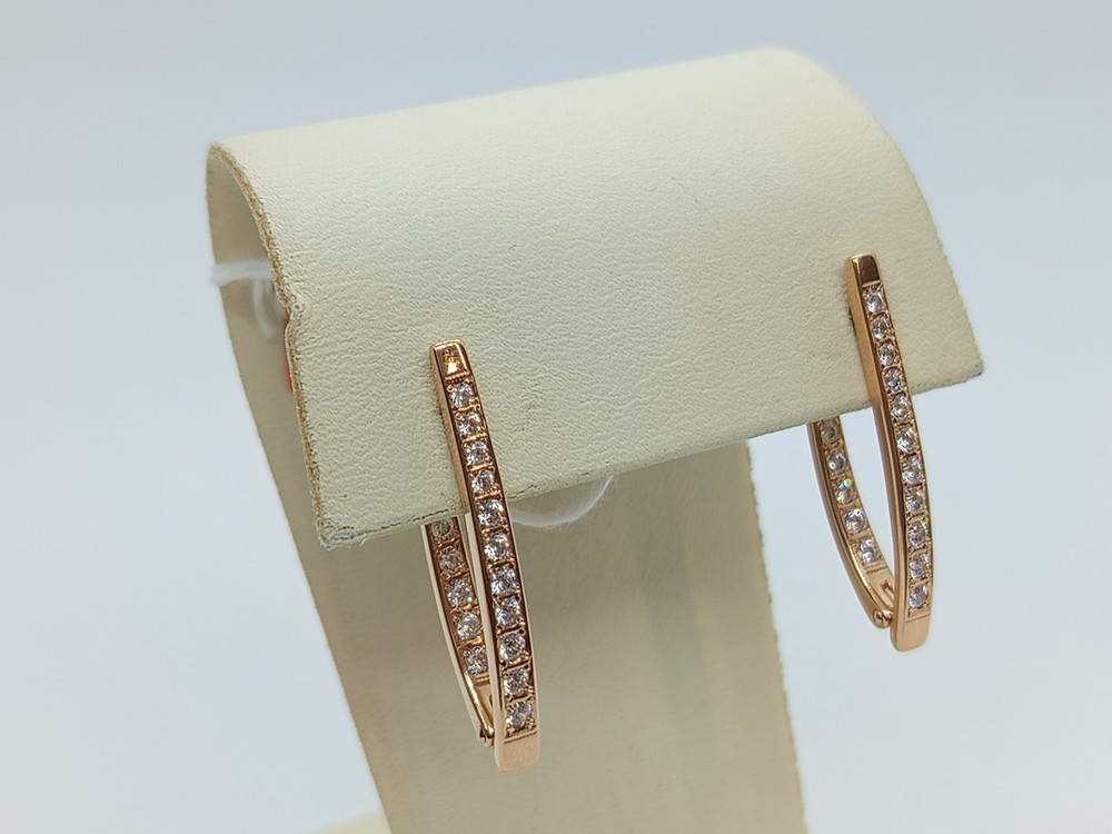 СКМИ585 СЕРЬГИ С КАМНЯМИ (Au 585)