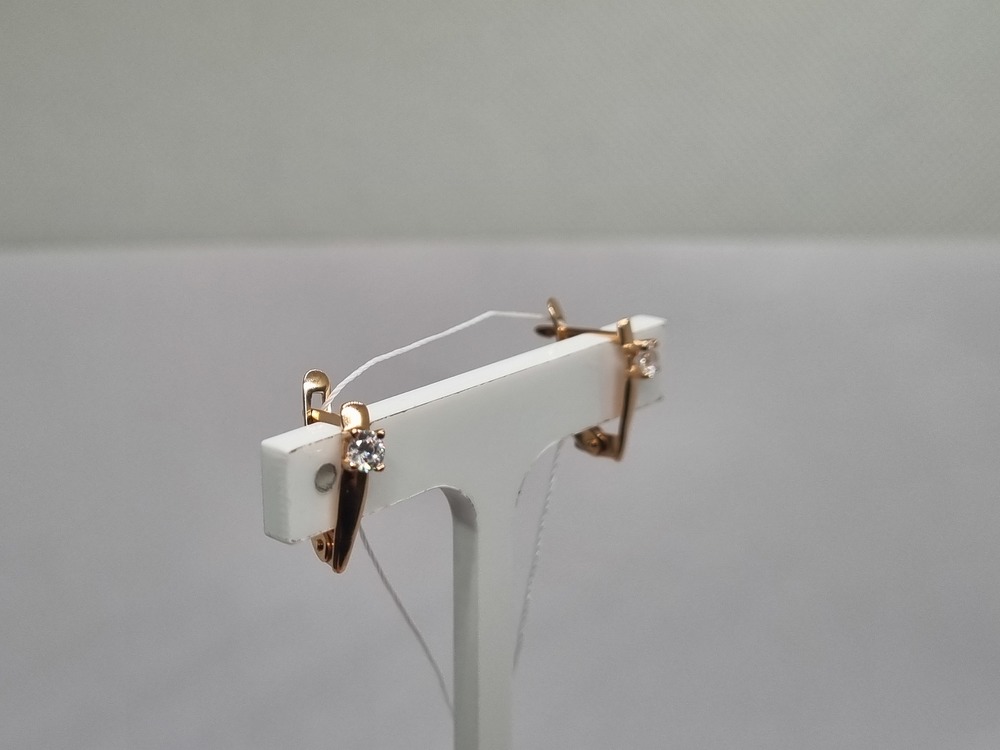 СЕРЬГИ С КАМНЕМ (Au 585)