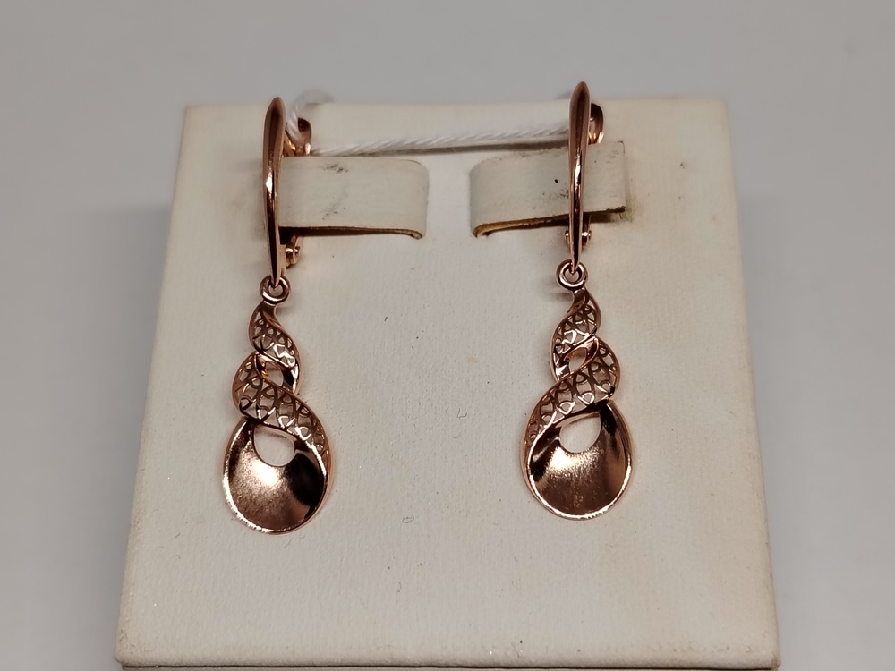 СБКМ585 СЕРЬГИ БЕЗ КАМНЯ (Au 585)