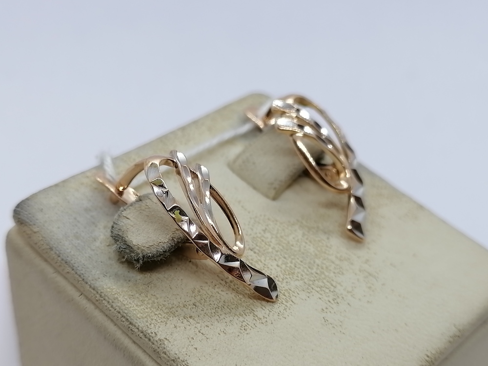 СБКМ585 СЕРЬГИ БЕЗ КАМНЯ (Au 585)