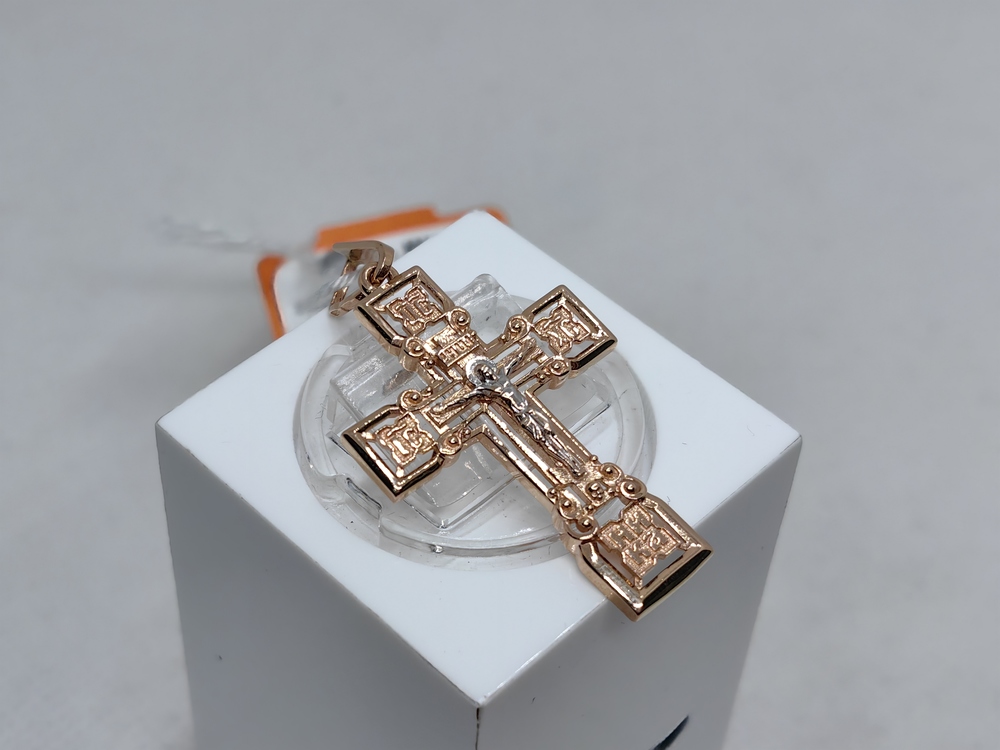 ПОДВЕСКА КРЕСТ БЕЗ КАМНЯ (Au 585)