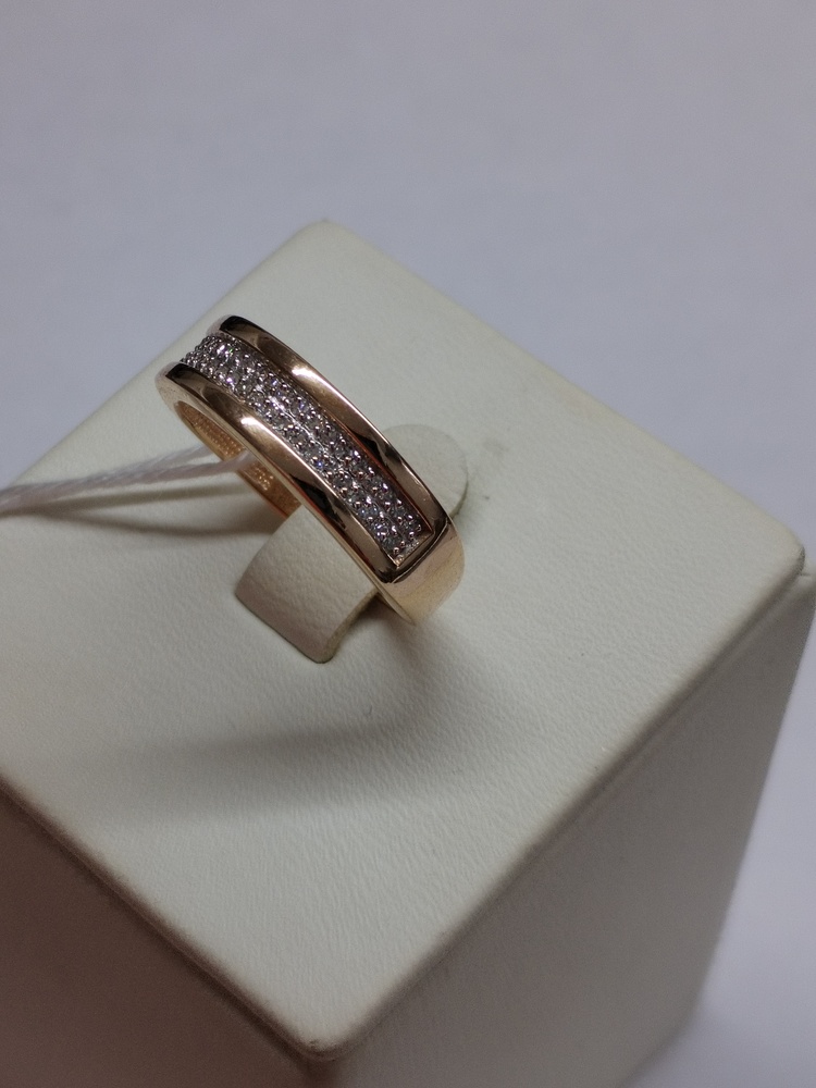 КОЛЬЦО С КАМНЯМИ (Au 585)