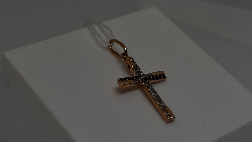 ПОДКБК585 ПОДВЕСКА КРЕСТ БЕЗ КАМНЯ (Au 585)