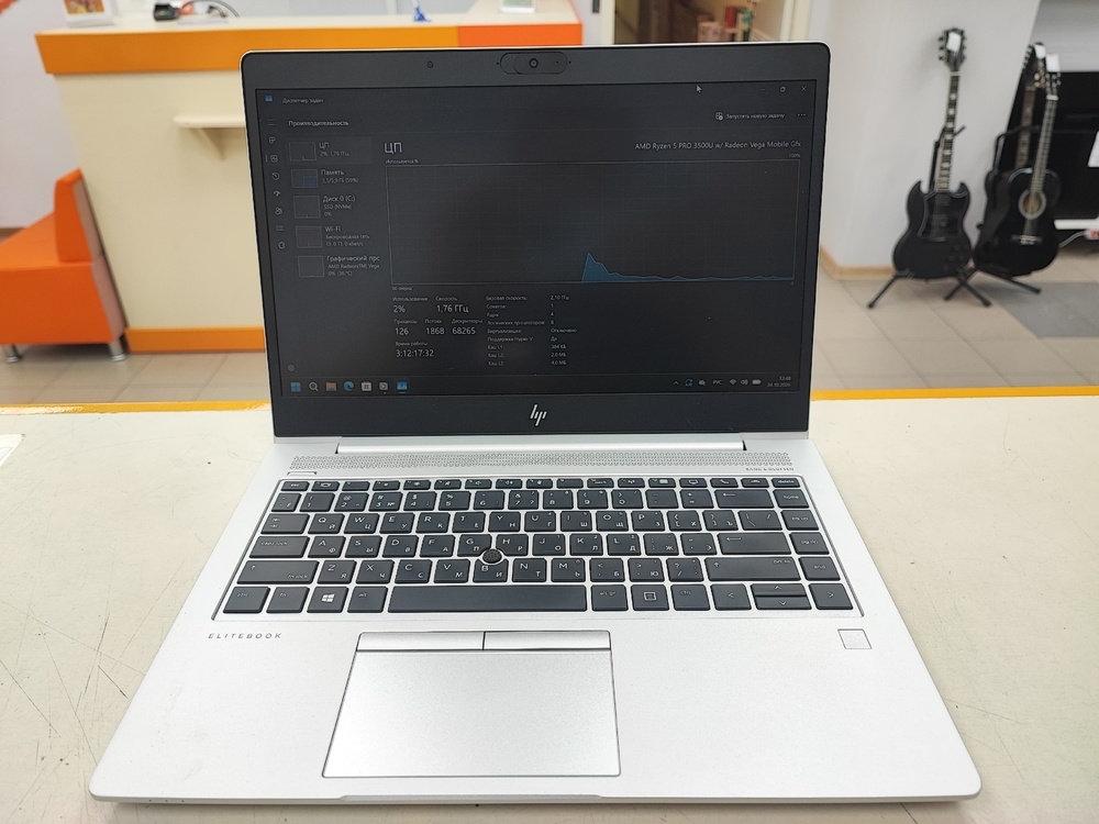 Ноутбук HP EliteBook 745 G6; Ryzen 5 PRO 3500U, Radeon Vega 8, 6 Гб, 256 Гб, Нет
