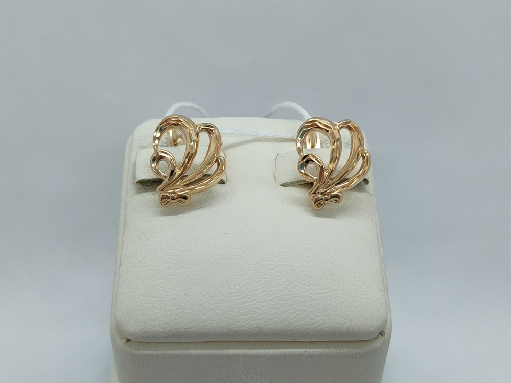 СЕРЬГИ БЕЗ КАМНЯ (Au 585)