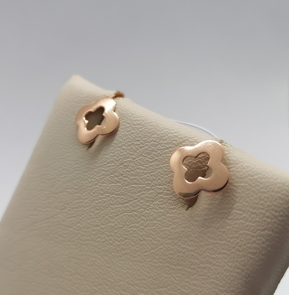 62-0151 СЕРЬГИ ПУСЕТЫ без камня (Au 585)