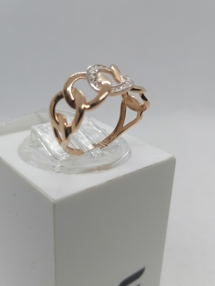 КОЛЬЦО С КАМНЯМИ (Au 585)