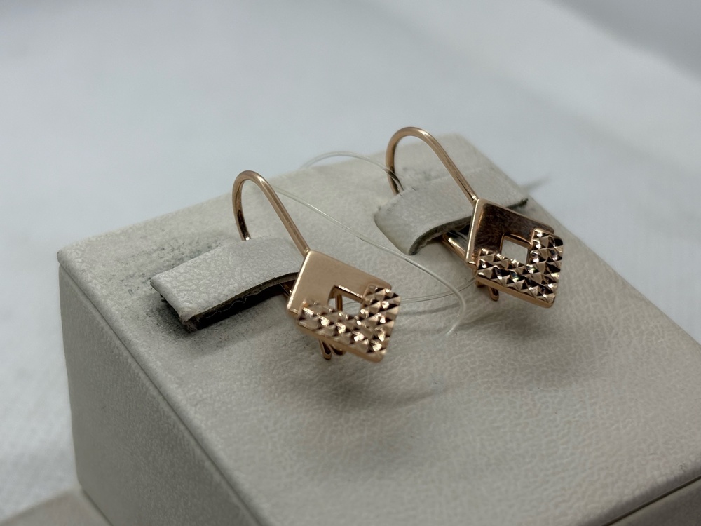 СЕРЬГИ ПЕТЕЛЬКА без камня (Au 585)