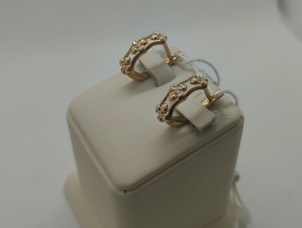 СКМИ585 СЕРЬГИ С КАМНЯМИ (Au 585)