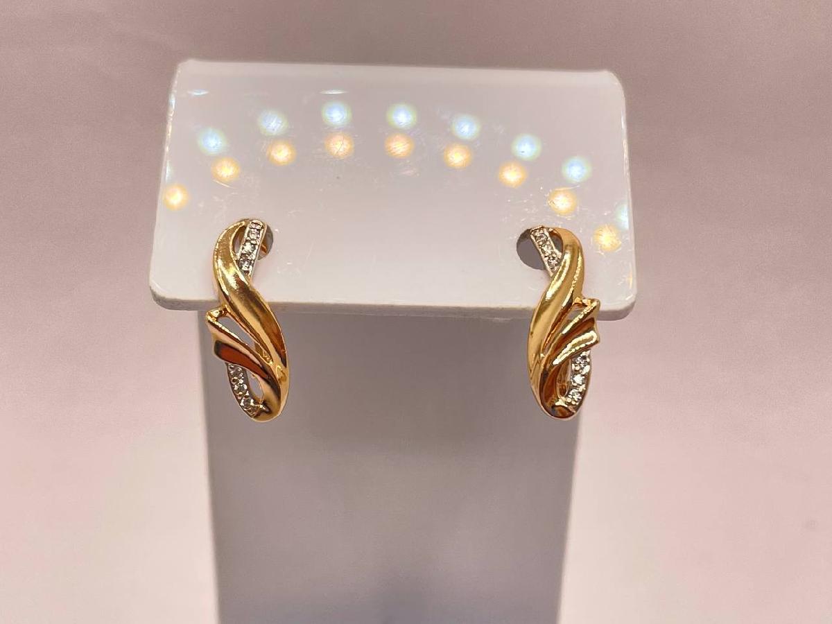 СКМИ585 СЕРЬГИ С КАМНЯМИ (Au 585)