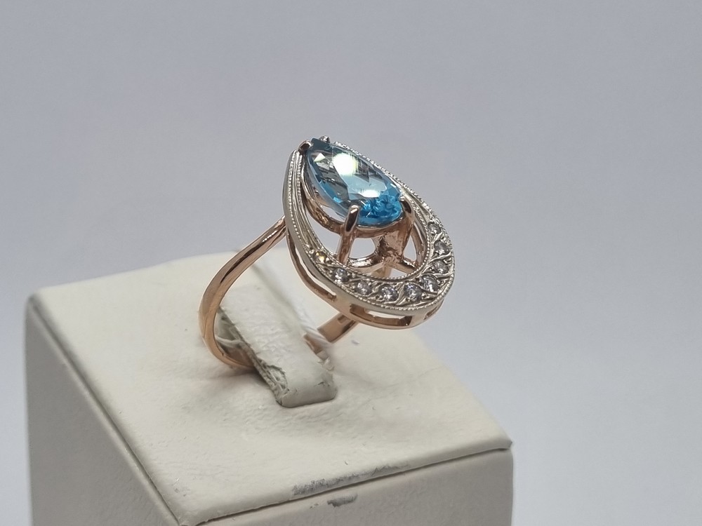 КОЛЬЦО С КАМНЯМИ (Au 585)