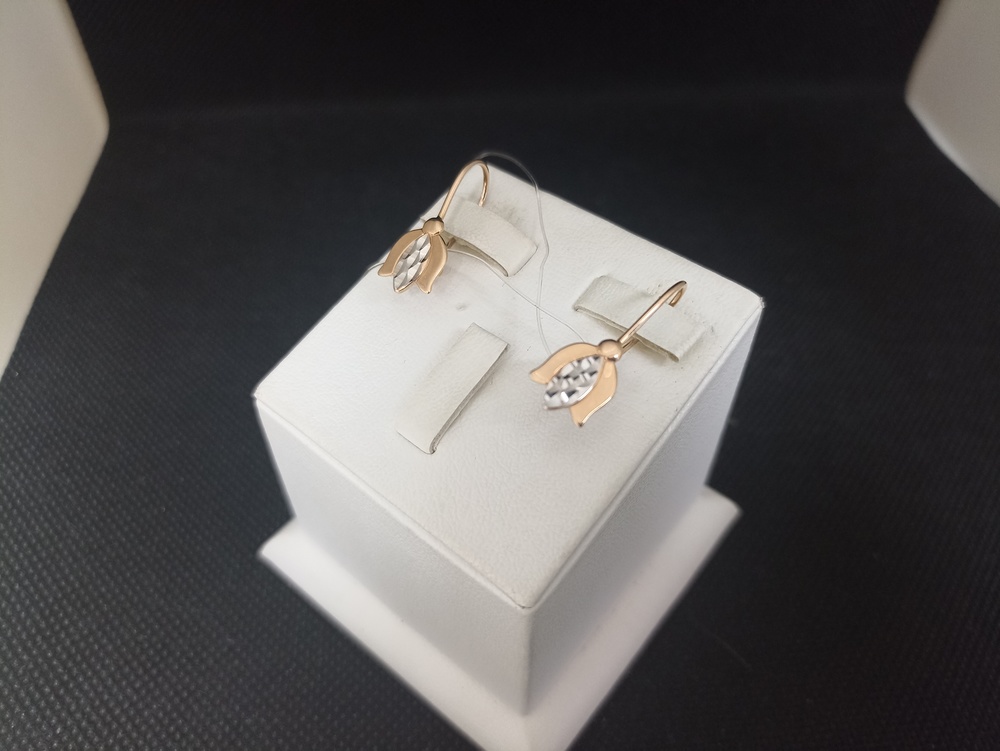 СЕРЬГИ ПЕТЕЛЬКА без камня (Au 585)