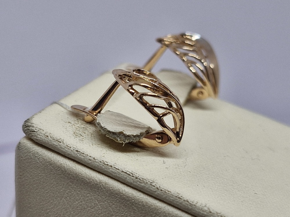 СБКМ585 СЕРЬГИ БЕЗ КАМНЯ (Au 585)