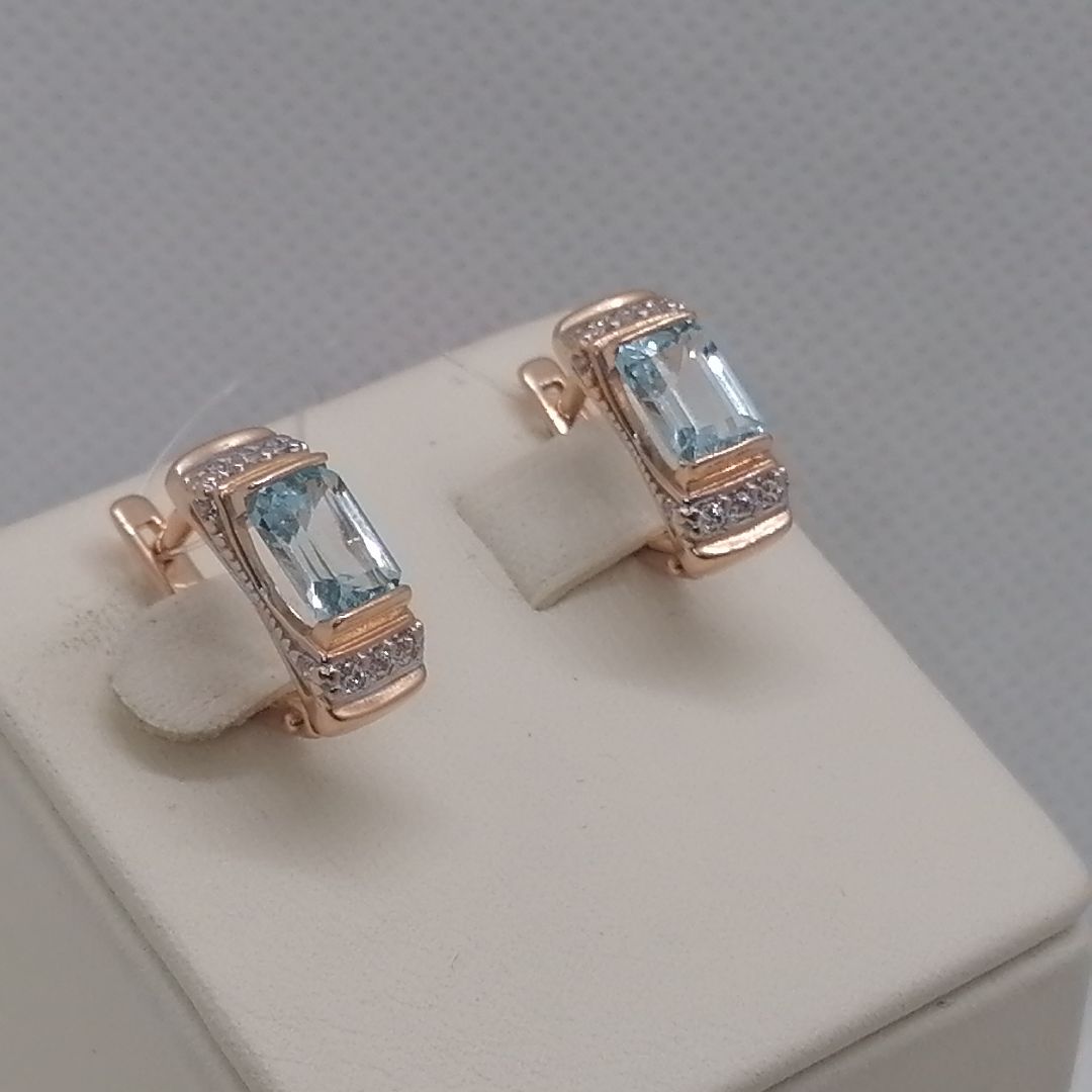 СКМИ585 СЕРЬГИ С КАМНЯМИ (Au 585)