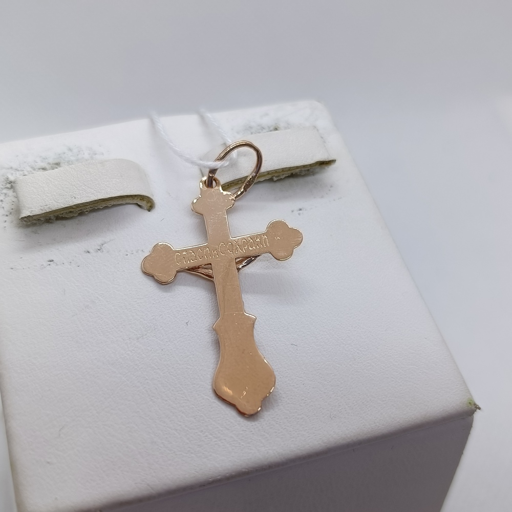 ПОДВЕСКА КРЕСТ БЕЗ КАМНЯ (Au 585)