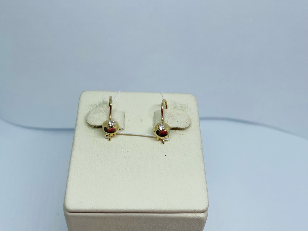 СЕРЬГИ С КАМНЕМ (Au 585)