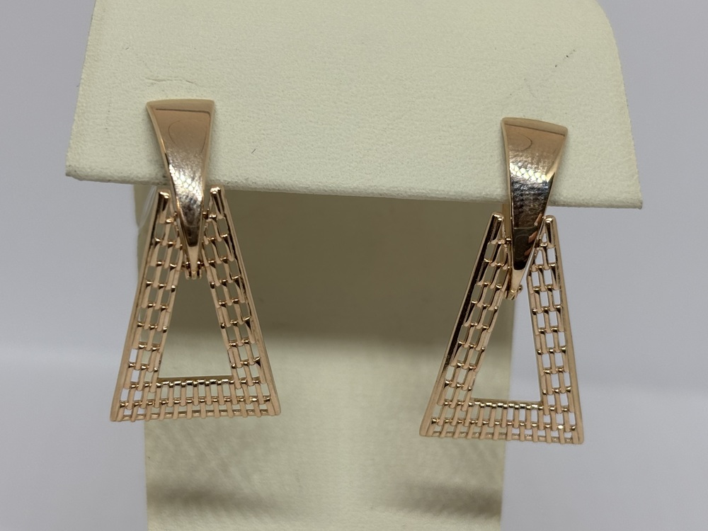 021192-1000 СЕРЬГИ БЕЗ КАМНЯ (Au 585)