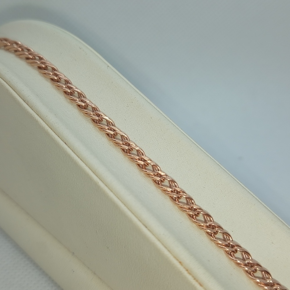 БРАСЛЕТ ПУСТОТЕЛЫЙ Ромб двойной Au 585