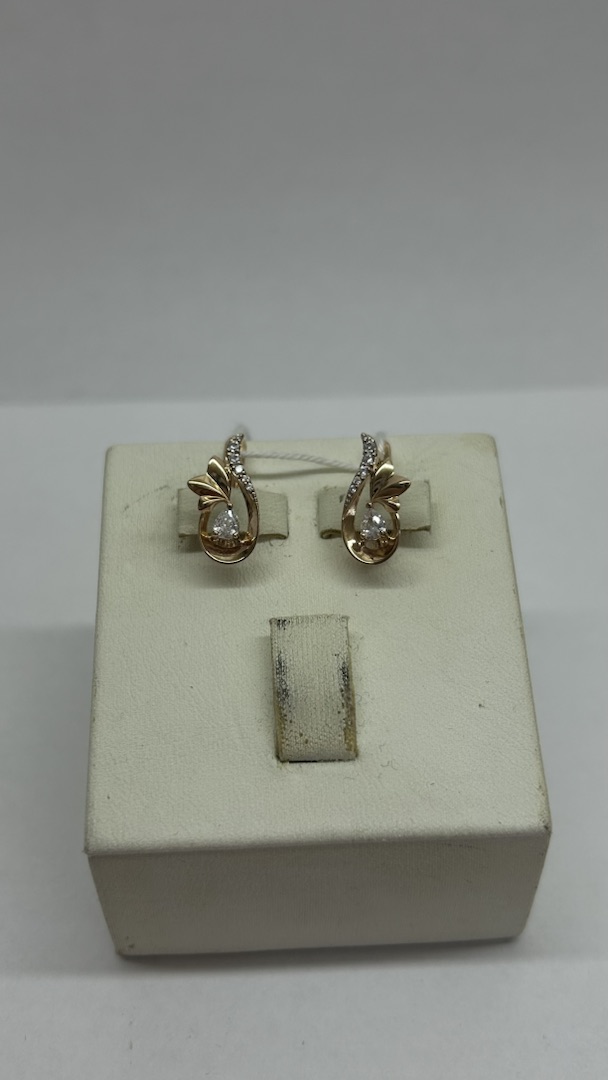 СКМИ585 СЕРЬГИ С КАМНЯМИ (Au 585)