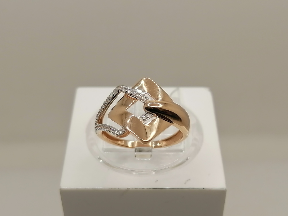 КОЛЬЦО С КАМНЯМИ (Au 585)