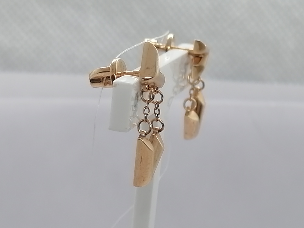 930410 СЕРЬГИ ПУСЕТЫ без камня (Au 585)