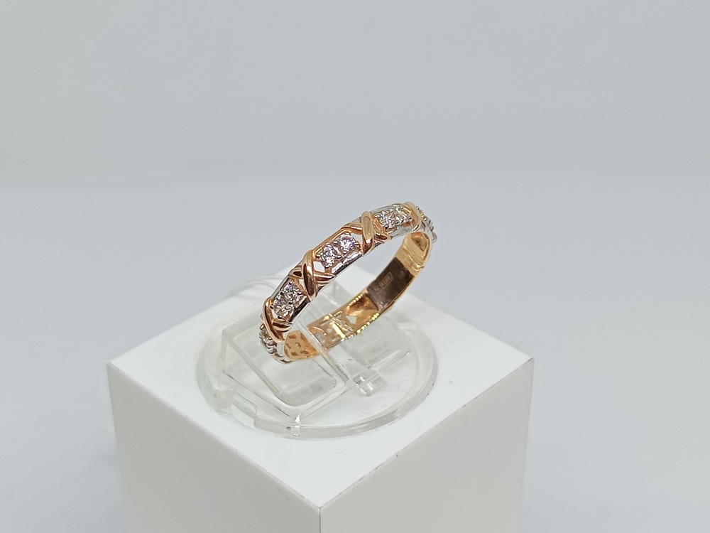 019252 КОЛЬЦО С КАМНЯМИ (Au 585)