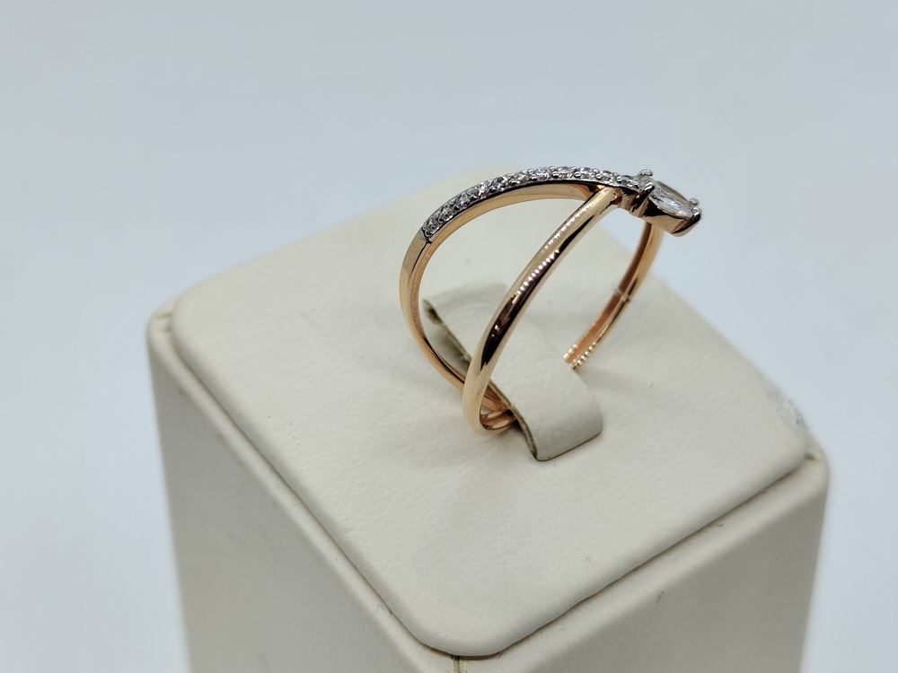 КОЛЬЦО С КАМНЯМИ (Au 585)