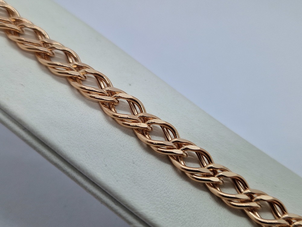 БРАСЛЕТ ПУСТОТЕЛЫЙ Ромб двойной (Au 585)