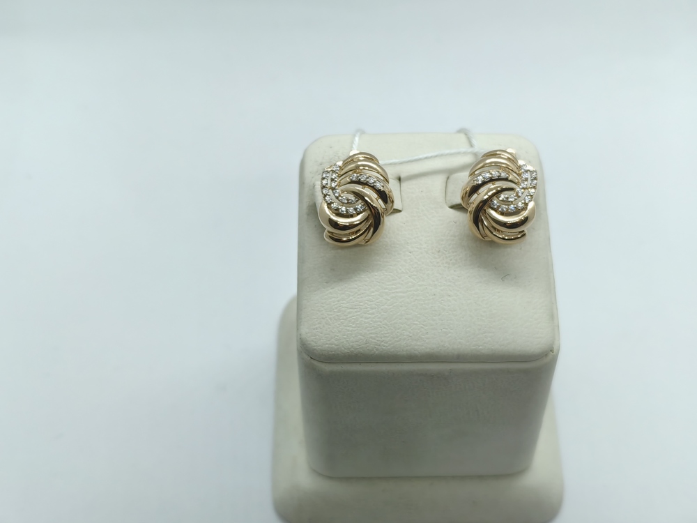 СКМИ585 СЕРЬГИ С КАМНЯМИ (Au 585)