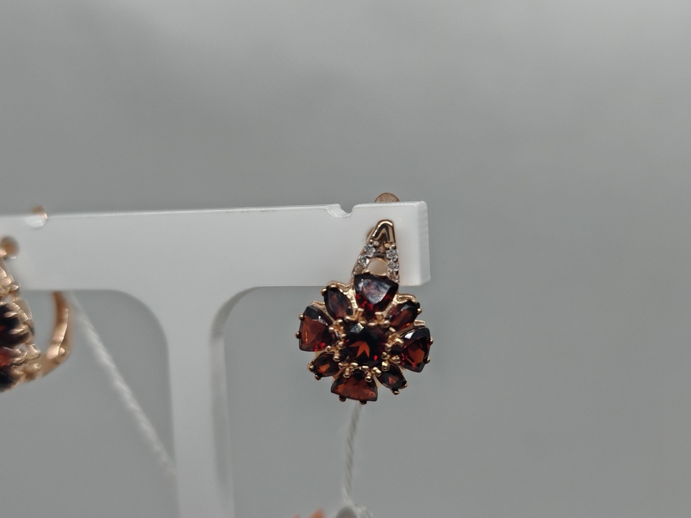 СКМИ585 СЕРЬГИ С КАМНЯМИ (Au 585)