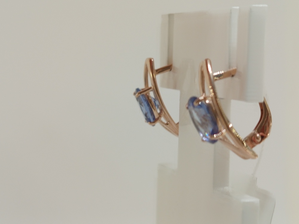 СЕРЬГИ С КАМНЕМ (Au 585)