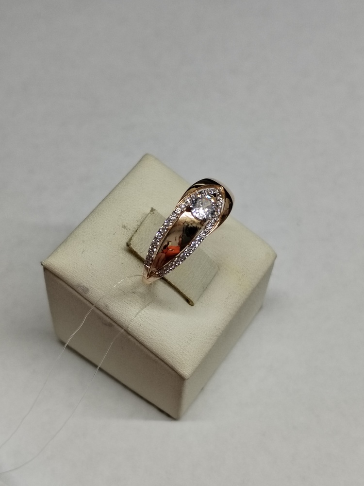 КОЛЬЦО С КАМНЯМИ (Au 585)