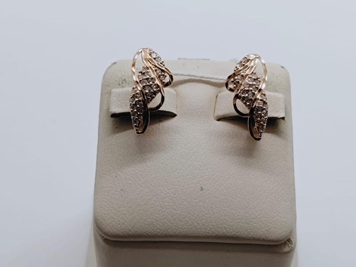 СКМИ585 СЕРЬГИ С КАМНЯМИ (Au 585)