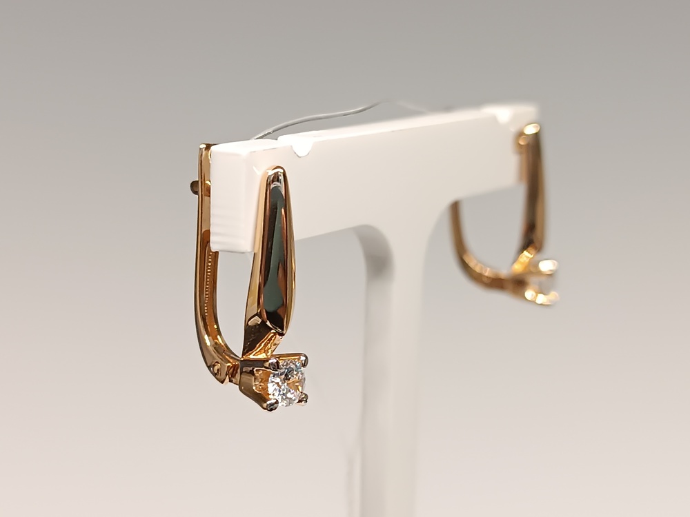 СЕРЬГИ С КАМНЕМ (Au 585)