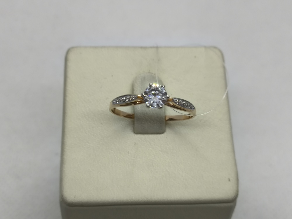 КОЛЬЦО С КАМНЯМИ (Au 585)