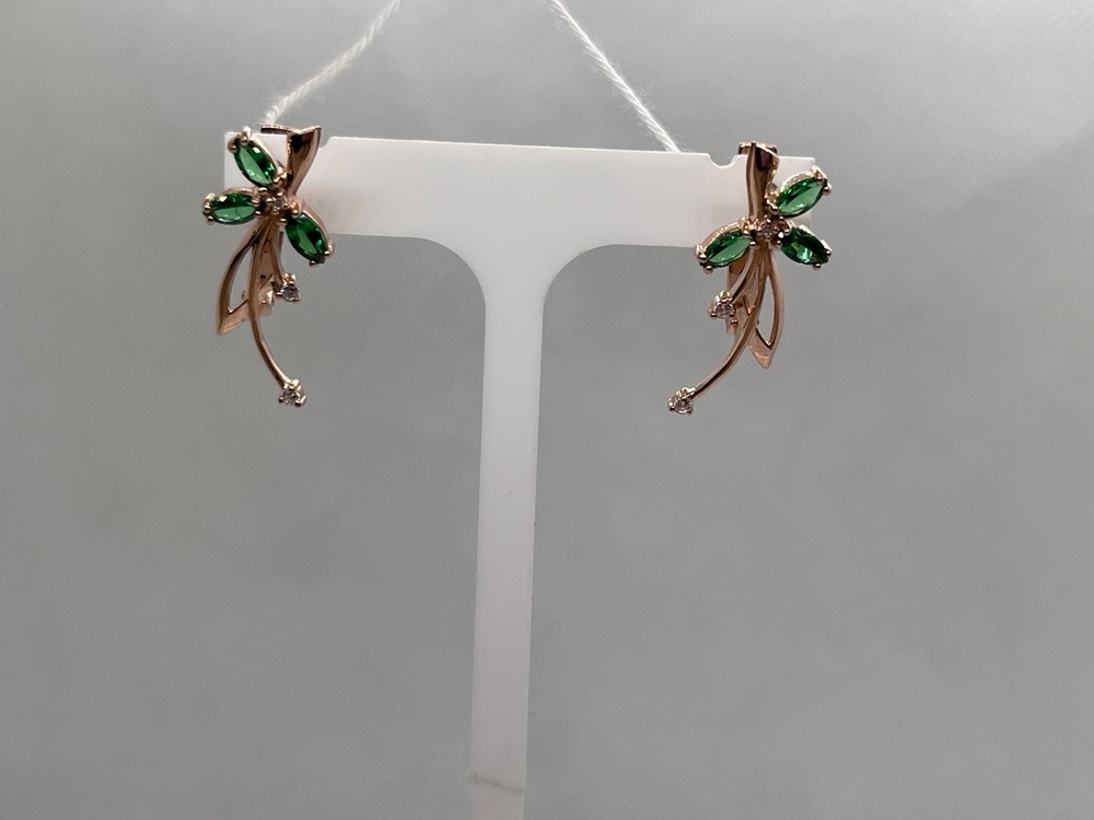 СКМИ585 СЕРЬГИ С КАМНЯМИ (Au 585)