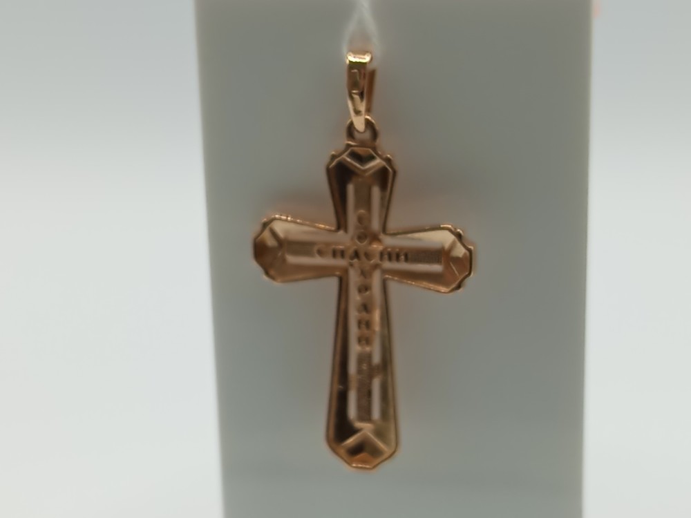 ПОДВЕСКА КРЕСТ БЕЗ КАМНЯ (Au 585)